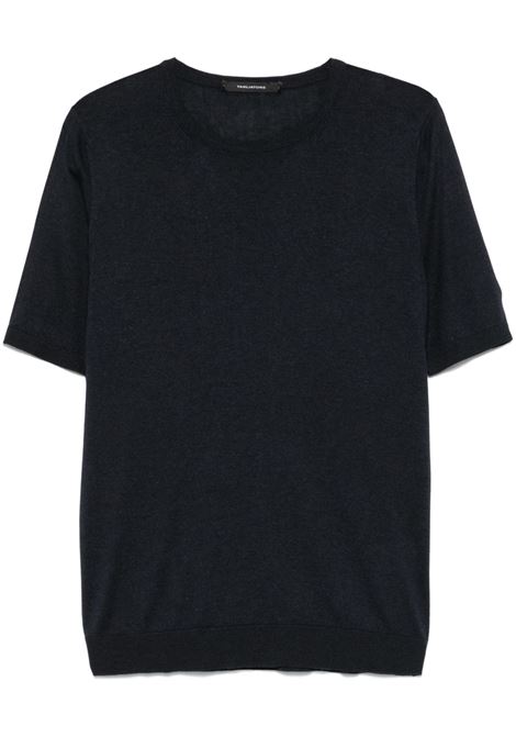 T-shirt Josh in seta blu Tagliatore - uomo