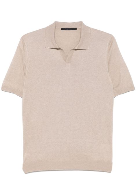 Beige Keith knit polo Tagliatore - men TAGLIATORE | Polo | KEITHGSE2503030