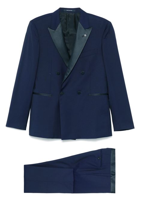 Indigo blue double-breasted suit Tagliatore - men TAGLIATORE | Suits | SFBRDIONA01060004I5084