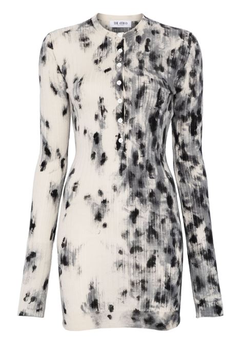 White and black abstract-print mini dress The attico - women THE ATTICO | Dresses | 250WCA00348KWS006PR001