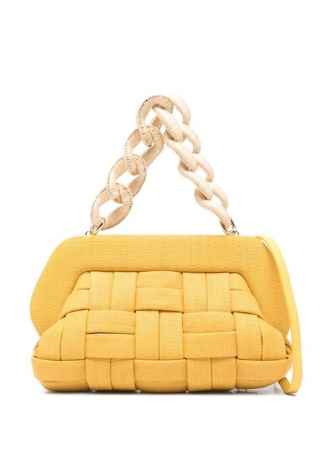 Yellow bios weaved straw bag Themoirè - women