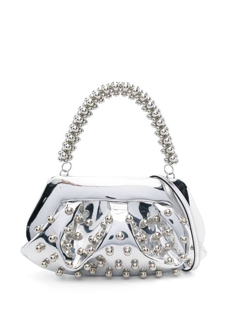 Silver emera bead-embellished bag Themoirè - women