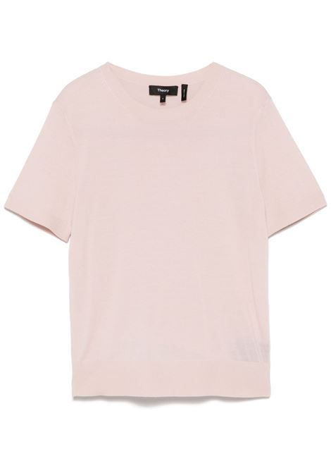 T-shirt in maglia fine in rosa THEORY -  donna