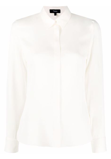 Camicia in seta in bianco Theory - donna