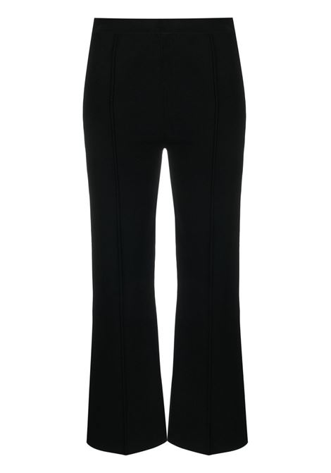 Black flared knitted trousers Theory - women