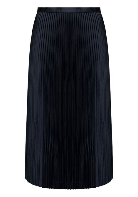 Navy blue pleated midi skirt Theory - women