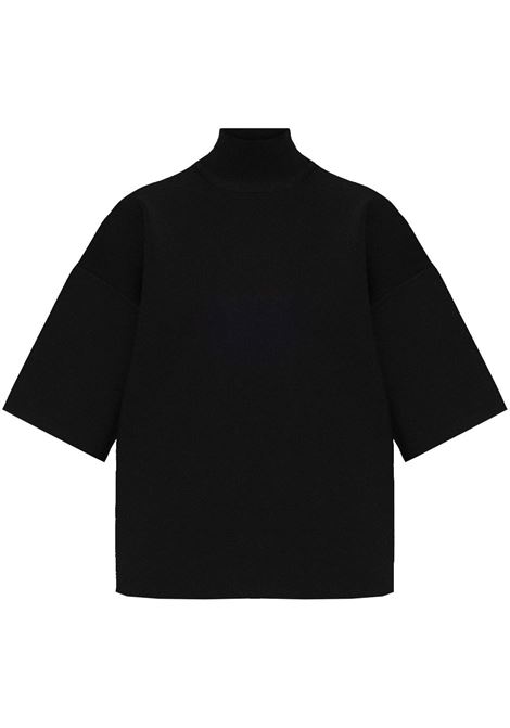 T-shirt a collo alto in nero Theory - donna