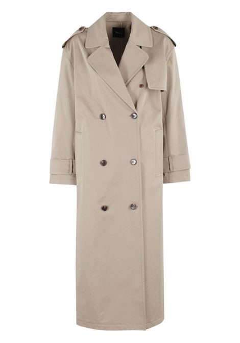 Beige double-breasted trench coat Theory - women