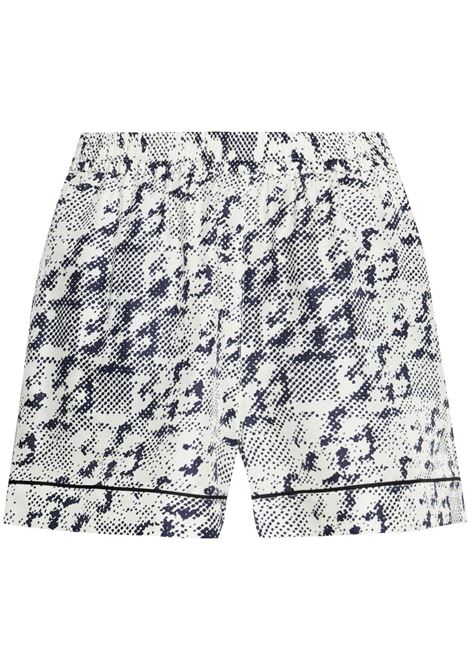 Blue and white print-embellished shorts Tory burch - women TORY BURCH | Shorts | 167763113