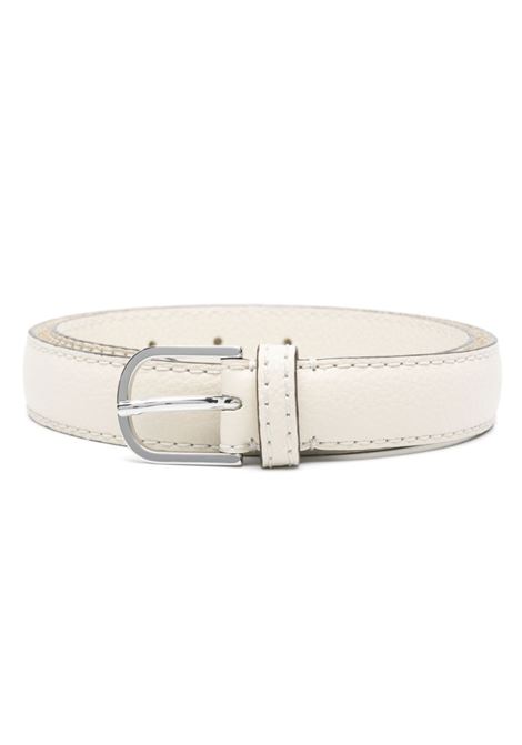 White Slim leather belt Toteme - women