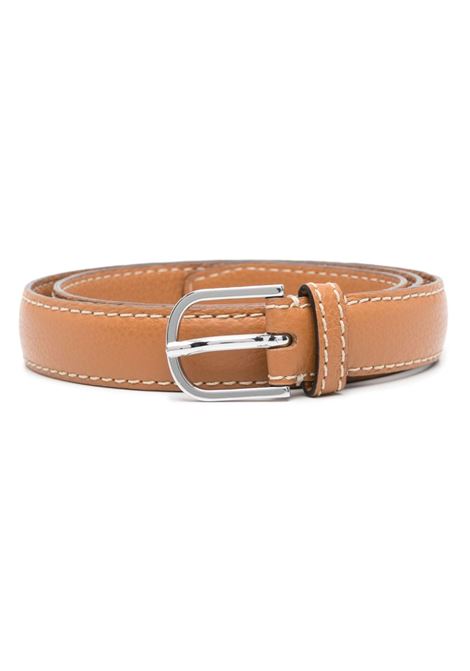 Brown buckled leather belt Toteme - women