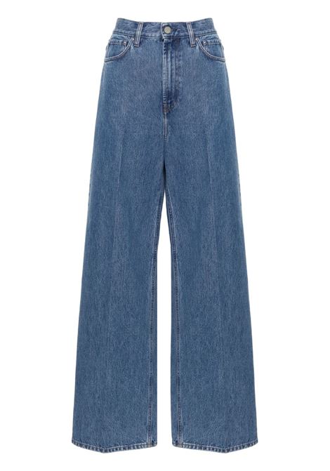 Blue high-rise wide-leg jeans Toteme - women