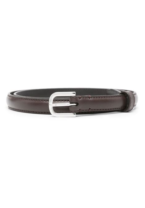 Brown buckled leather belt Toteme - women