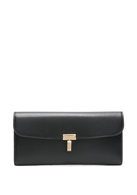 Portafoglio T-lock in pelle in nero Toteme - donna TOTEME | 251WAM0041LE0025001