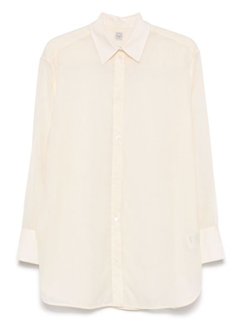 Cream long-sleeved shirt Toteme- women