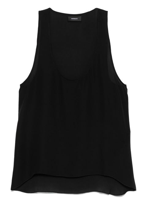 Black silk tank top Wardrobe.Nyc - women WARDROBE.NYC | W1100F24SEBLK