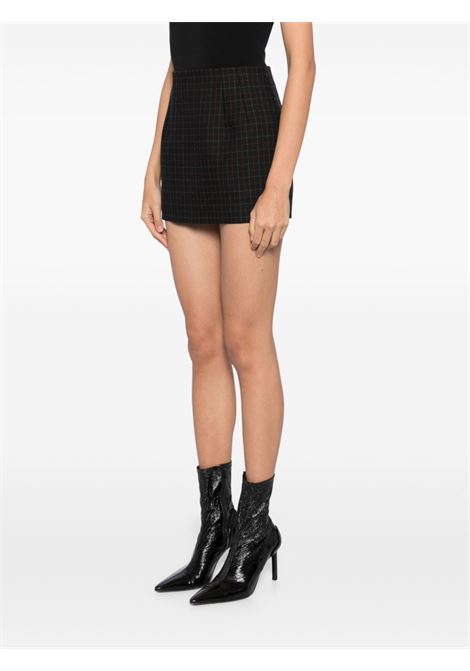 Black check-print mini skirt Wardrobe.Nyc - women WARDROBE.NYC | W3004F24CHBCH