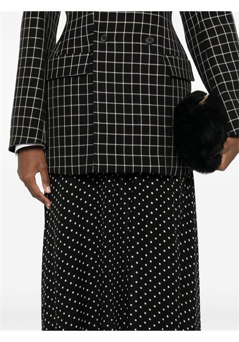 Black polka-dot flared skirt Wardrobe.Nyc - women WARDROBE.NYC | W3006F24PDBPD