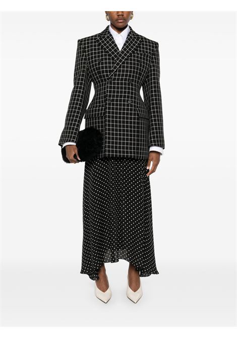 Black polka-dot flared skirt Wardrobe.Nyc - women WARDROBE.NYC | W3006F24PDBPD