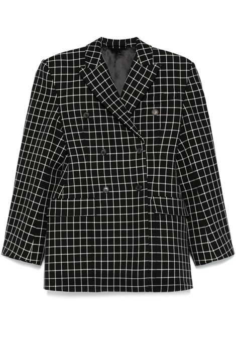 Black check-pattern blazer Wardrobe.Nyc - women WARDROBE.NYC | W4043F24PLBPL