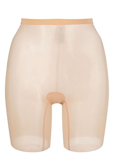 Shorts semi trasparenti in beige Wolford - donna