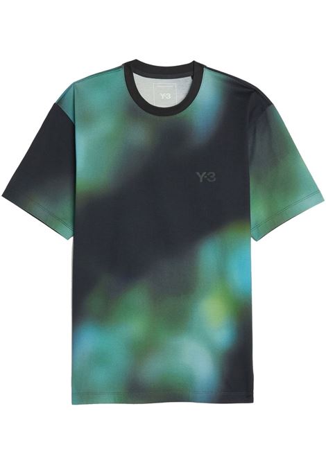 T-shirt M Reg AOP in turchese, verde e nero Y-3 - uomo