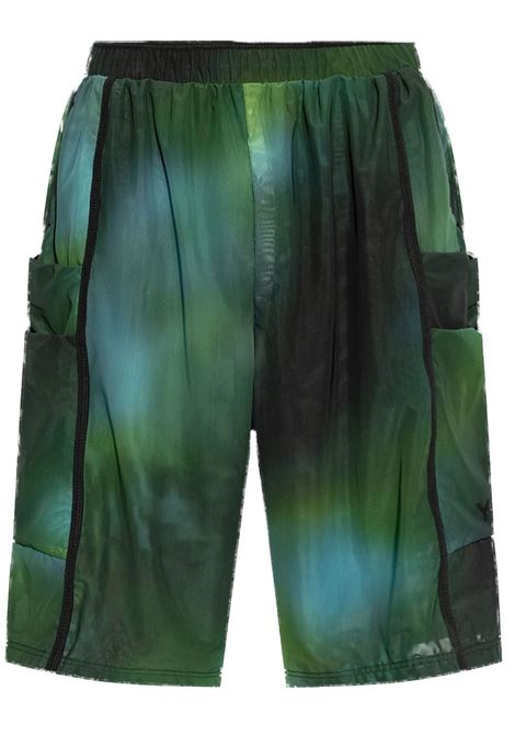 Green printed cargo shorts Y-3 - men