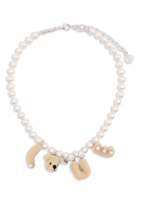 Collana con perline love bear in bianco yvmin - donna YVMIN | 25586LBR00NN