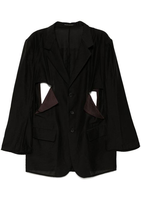 Black cut-out blazer Yohji yamamoto - men Yohji Yamamoto | Blazers | HPJ812721