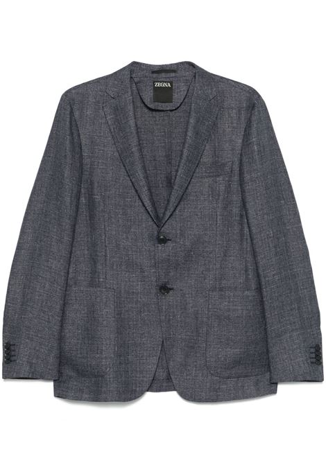 Blue navy single-breasted blazer Zegna - men