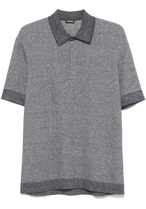 Polo in jacquard grigio Zegna - uomo ZEGNA | Polo | UF372A9F727B09