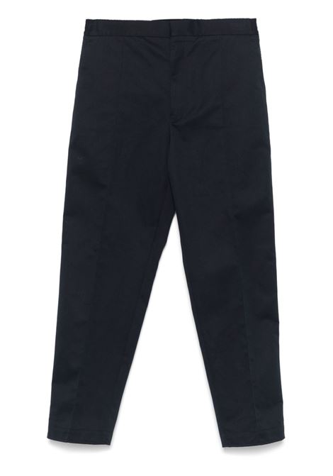 Navy blue tapered trousers Zegna - men ZEGNA | Trousers | UFI31A9TT46B09