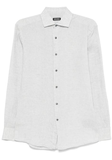 Light grey linen shirt Zegna - men