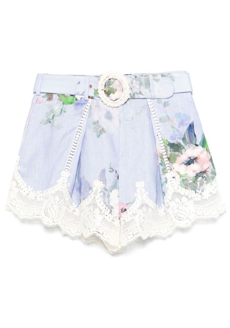 Shorts Everley in azzurro Zimmermann - donna