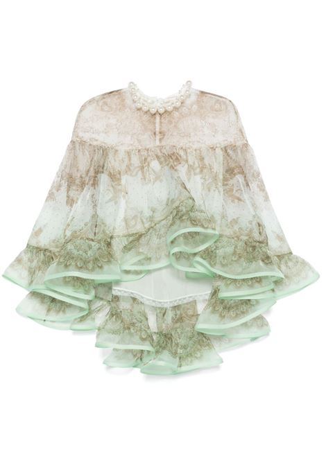 Mint green Crush blouse Zimmermann - women ZIMMERMANN | 2147TR251MNTLACPRI