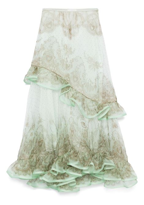 Mint green Crush maxi skirt Zimmermann - women ZIMMERMANN | 2148SR251MNTLACPRI