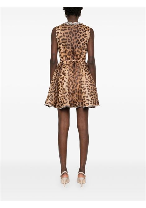 Brown leopard-print panelled mini dress Zimmermann - women ZIMMERMANN | 2150DR251LEO