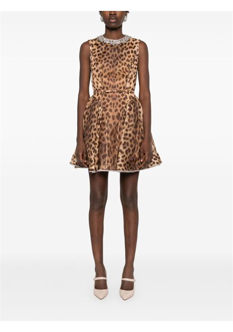 Brown leopard-print panelled mini dress Zimmermann - women ZIMMERMANN | 2150DR251LEO