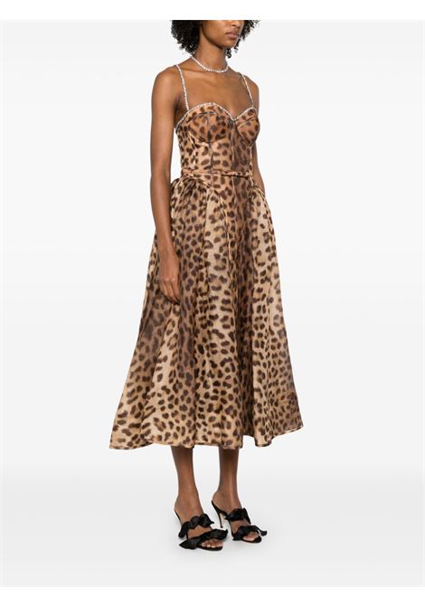 Brown leopard-print Crush midi dress Zimmermann - women ZIMMERMANN | 2151DR251LEO