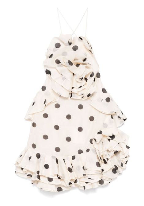 MIni abito a pois Crush in bianco e nero Zimmermann - donna