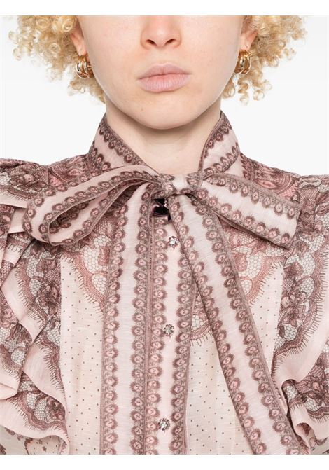 Powder pink Frilled blouse Zimmermann - women ZIMMERMANN | 2167TR251PNKLACPRI