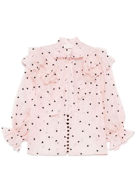 Blusa a pois crush in rosa e nero Zimmermann - donna