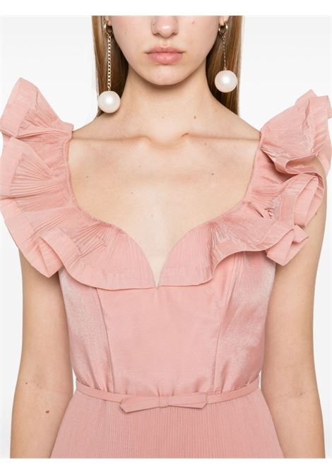 Pink pleated frilled midi dress Zimmermann - women ZIMMERMANN | 2477DR25RLIP