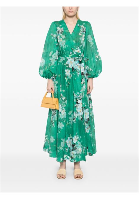 Abito a portafoglio in verde Everley Zimmermann - donna ZIMMERMANN | 3121DRS255GRWCFL