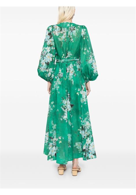 Abito a portafoglio in verde Everley Zimmermann - donna ZIMMERMANN | 3121DRS255GRWCFL