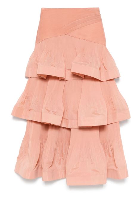 Peach pink tiered pleated skirt Zimmermann - women ZIMMERMANN | Skirts | 3914SS25RPEH