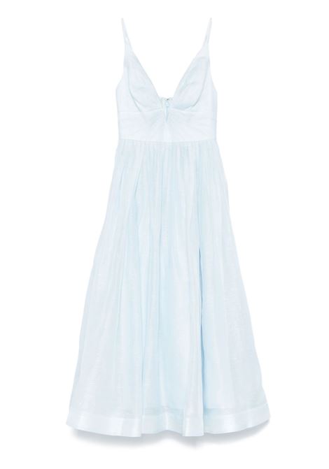 Light blue Illuminate V-neck midi dress Zimmermann - women