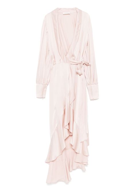 Light pink wrap silk midi dress Zimmermann - women ZIMMERMANN | 8066DR25RPTL