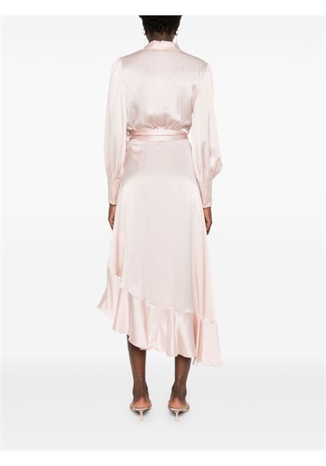 Light pink wrap silk midi dress Zimmermann - women ZIMMERMANN | 8066DR25RPTL