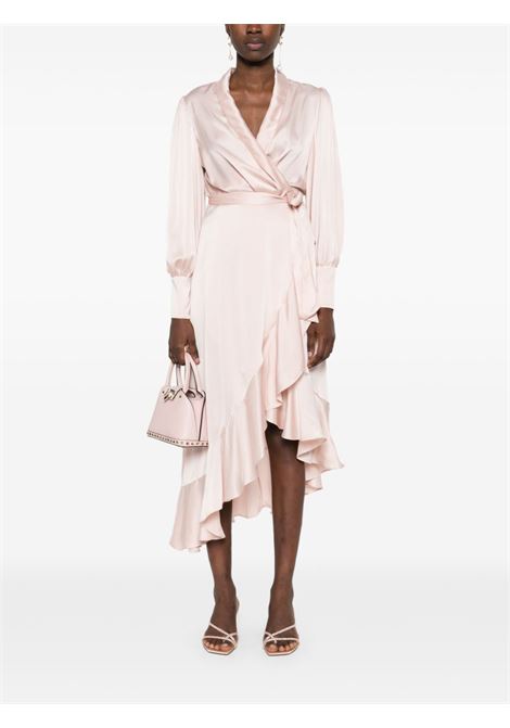 Light pink wrap silk midi dress Zimmermann - women ZIMMERMANN | 8066DR25RPTL